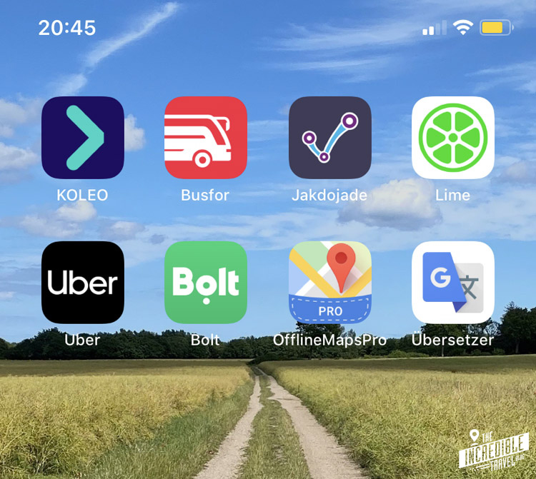 Screenshot mit den Icons der empfohlenen Apps