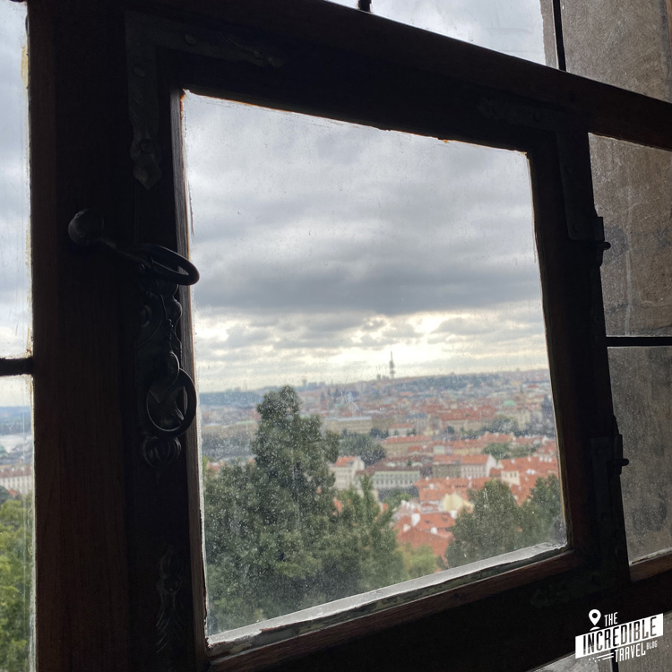 Blick aus dem Fenster auf Prag