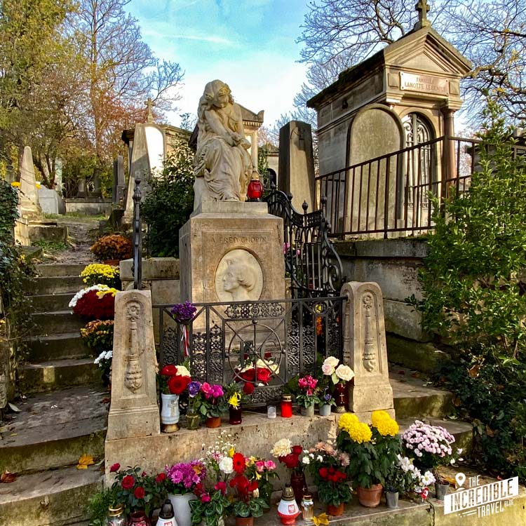 Grab von Frédéric Chopin auf dem Friedhof Père Lachaise in Paris