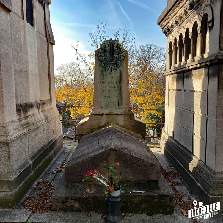 Grab von Georges Bizet auf dem Friedhof Père Lachaise in Paris