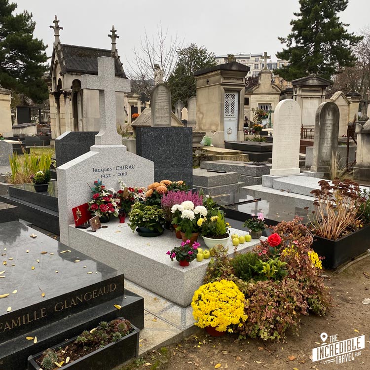 Grab von Jacques Chirac auf dem Friedhof Montparnasse in Paris