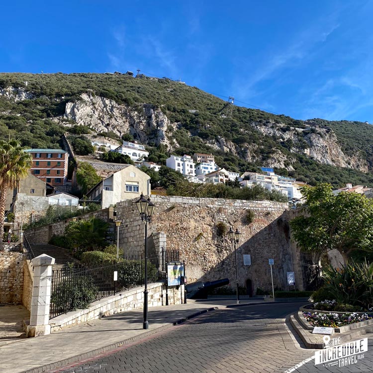 Seilbahnstrecke auf den Berg in Gibraltar
