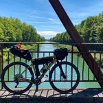 Panorama Fahrrad auf Brücke