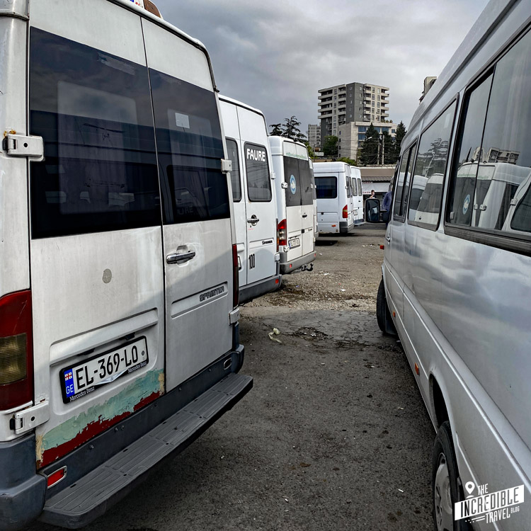 Weiße Mercedes Sprinter-Busse stehen dicht beieinander