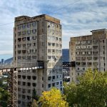 Panorama der Skybridges zwischen den Hochhäusern
