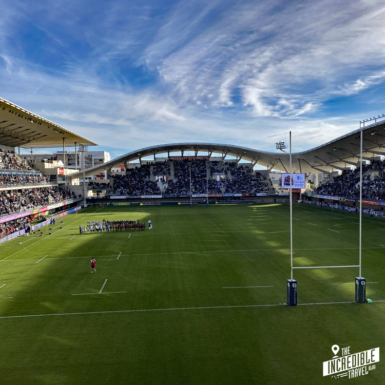 Blick ins Stadion in Montpellier