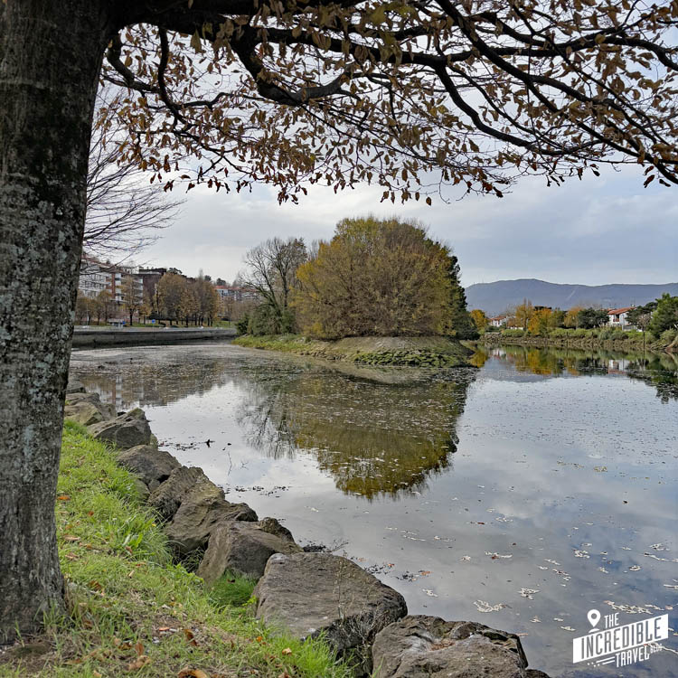 Fasaneninsel mit Fluss von der spanischen Seite