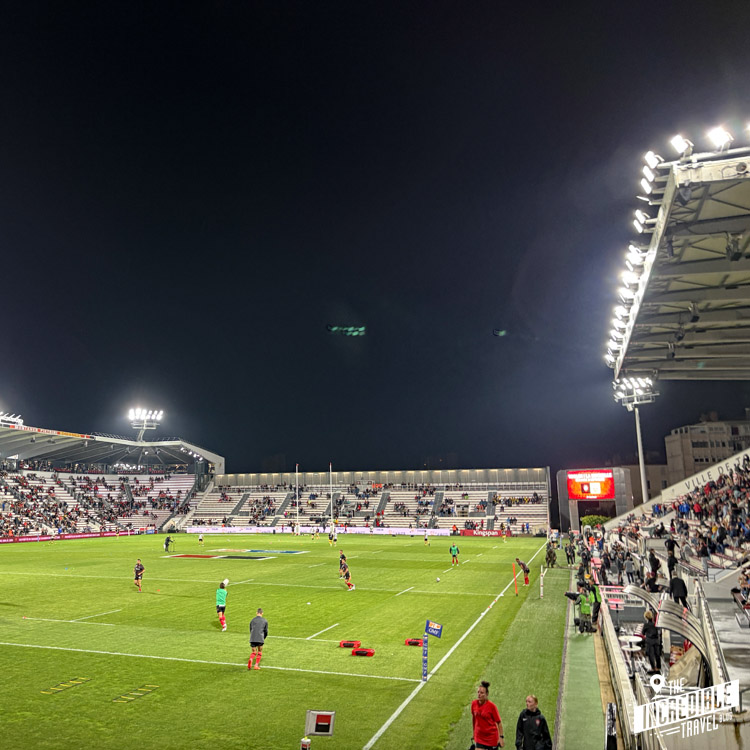Beim Aufwärmen des RC Toulon im Stade Mayol