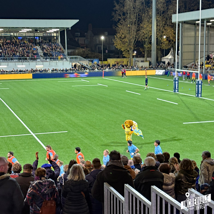 Nevers vs Vannes ProD2 Löwe als Maskottchen