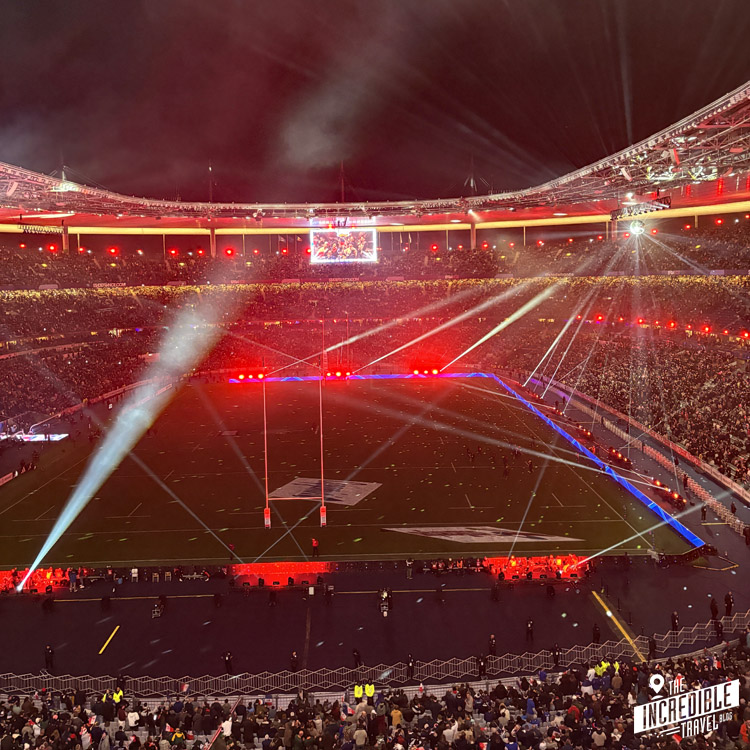 Test Match Frankreich vs Südafrika Lichtshow im Stade de France
